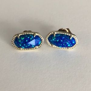 Royal Blue Kyocera Opal Ellie Studs